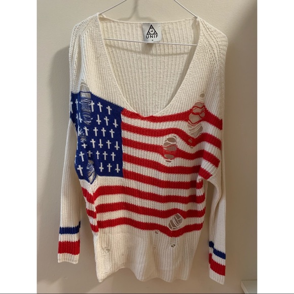 UNIF’s “Flag Religion” Sweater - Picture 2 of 6